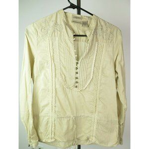 Ruff Hewn Long Sleeve Tunic Top Size M Drawstring